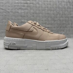 Nike Air Force 1 Pixel Shoes Womens Size 10.5 Beige Leather Sneakers CK6649-200